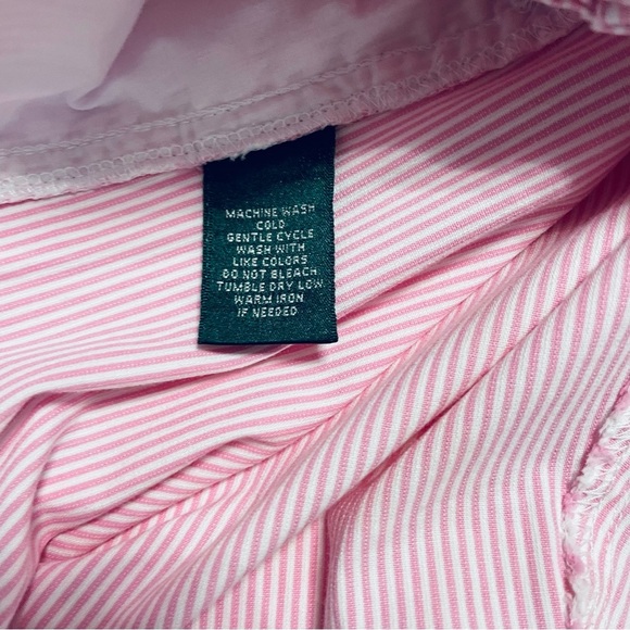Lauren Active by Ralph Lauren Pink Striped Cropped Pants Women’s Size 10P - Picture 8 of 12